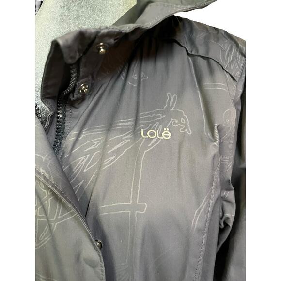 LOLE Hooded Raincoat Women's Navy Blue See Measurements Fits Like Large - Picture 7 of 8